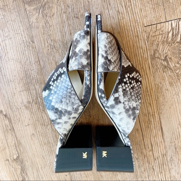 Michael Michael Kors Abbott Snakeskin Mule Sandals - Picture 7 of 9